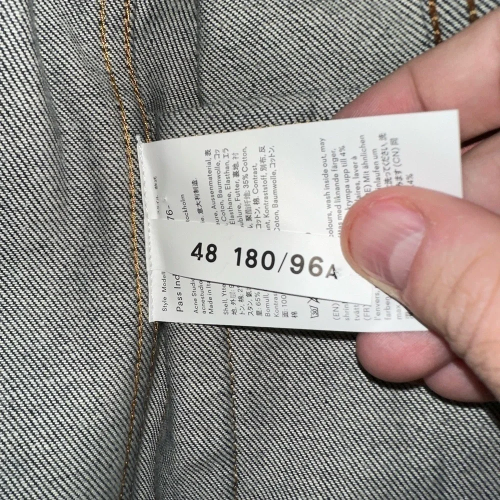 Acne Studios Bla Konst Dark Denim Jacket.